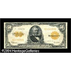 Fr. 1200 $50 1922 Gold Certificate Very Fine. A letter- Fr. 1200 $50 1922 Gold Certificate Very Fine
