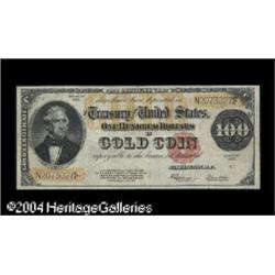 Fr. 1215 $100 1922 Gold Certificate Choice Very Fine. Fr. 1215 $100 1922 Gold Certificate Choice Ver