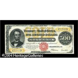 Fr. 1217 $500 1922 Gold Certificate Choice Very Fine. O Fr. 1217 $500 1922 Gold Certificate Choice V