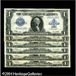 Six 1923 Ones. Fr. 237 (four) Choice New, About New (tw Six 1923 Ones.