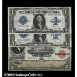 Four Large Size Type Notes. Fr. 60 Extremely Fine, Fr. Four Large Size Type Notes.