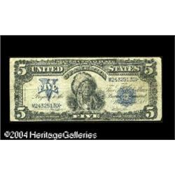 A Large Size Silver Certificate and Legal Tender Five F A Large Size Silver Certificate and Legal Te