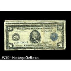 Fr. 979a $20 1914 Federal Reserve Note Extremely Fine. Four Cleveland FRN $20s.