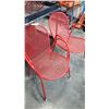 Image 2 : 2 RED METAL CHAIRS