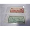 Image 2 : CANADIAN 1954 1 AND 2 DOLLAR BILLS