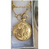 Image 2 : LUCERNE 17 JEWELS POCKET WATCH AND GOLD PLATED NECKLACE