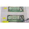 Image 2 : LAST 3 ISSUES OF CANADIAN 1 DOLLAR BILL 1954, 1967, 1973