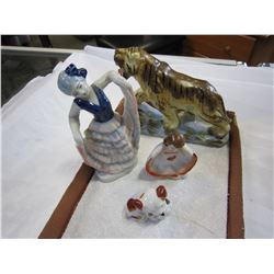 4 OCCUPIED JAPAN FIGURINES