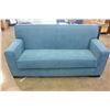 Image 1 : NEW ASHLEY BLUE FABRIC CUSTOM SOFA RETAIL $2000