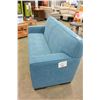 Image 2 : NEW ASHLEY BLUE FABRIC CUSTOM SOFA RETAIL $2000