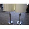 Image 2 : PAIR OF MODERN CHROME TABLE LAMPS