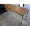 Image 2 : VINTAGE METAL AND WOOD SOFA TABLE