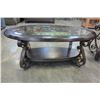 Image 2 : PAIR OF MODERN GLASSTOP COFFEE AND END TABLE