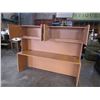 Image 2 : 2 PIECE MAPLE OFFICE HUTCH, WITH LATERAL FILE CABINET DRAWERS