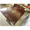 Image 2 : ULTRA MODERN TIGER STRIPE GLASS TOP DINING TABLE, FLOOR MODEL, RETAIL $1799