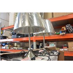 PAIR OF NEW ASHLET STAINLESS MODERN TABLE LAMPS, RETAIL $69 EACH