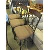 Image 2 : SET OF 3 ASHLEY SIGNATURE UPHOLSTERED BAR STOOLS, RETAIL $199 EACH
