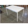 Image 1 : ULTRA MODERN WHITE DINING TABLE, FLOOR MODEL, RETAIL $799