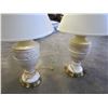 Image 2 : PAIR OF WHITE PORCELAIN TABLE LAMPS