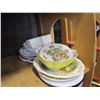Image 2 : LOT OF LARGE PLATES AND BOWLS AND MARBLE LAZY SUSAN