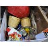 Image 2 : 2 BOXES OF HOUSEWARES AND DECOR WITH ANIMAL HAIR PICTURE