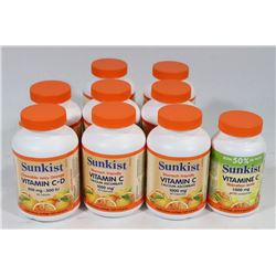 BAG OF SUNKIST VITAMIN D AND C SUPPLEMENTS.
