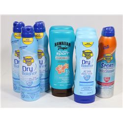 BAG OF ASSORTED SUN SCREEN.