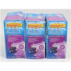 3 BOXES OF EMERGEN-C IMMUNE+