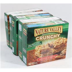 5 BOXES OF NATURE VALLEY CRUNCHY ALMOND BARS.