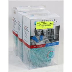 3 BOXES OF THERAPEARL NECK WRAP WITH STRAPS.