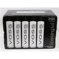 24 BOTTLES OF VOSS SPARKLING WATER FROM NORWAY.