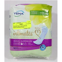 PACK OF TENA LONG LENGTH HEAVY INTIMATE PADS.