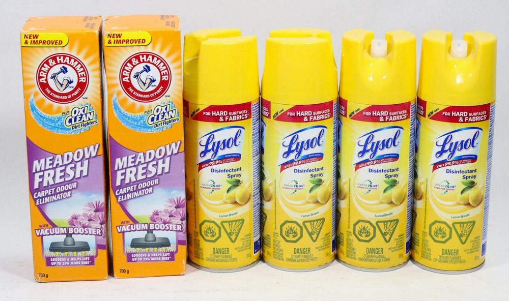 Bag Of Lysol Disinfectant Spray And Arm N Hammer Bag Of Lysol Disinfectant Spray And Arm N Hammer