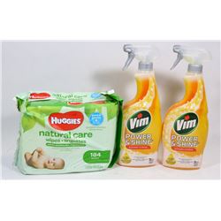 2 BOTTLES OF VIM POWER AND SHINE AND 184 NATURAL