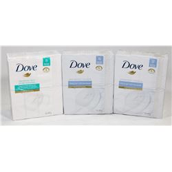 BAG OF ASSORTED DOVE BAR SOAPS.