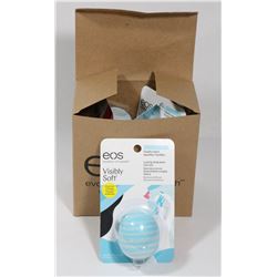 BOX OF EOS LIP BALM, VANILLA MINT FLAVOUR.