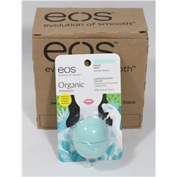 BOX OF EOS LIP BALM, SWEET MINT FLAVOUR.
