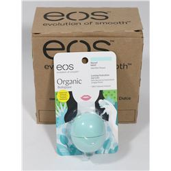 BOX OF EOS LIP BALM, SWEET MINT FLAVOUR.