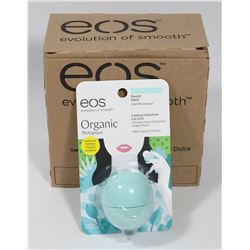 BOX OF EOS LIP BALM, SWEET MINT FLAVOUR.