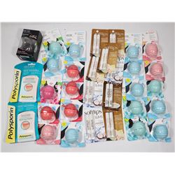 LARGE BAG OF ASSORTED LIP CARE TREATMENT.