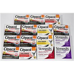 BAG OF ASSORTED CEPACOL LOZENGES.