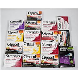 BAG OF ASSORTED CEPACOL THROAT LOZENGES.