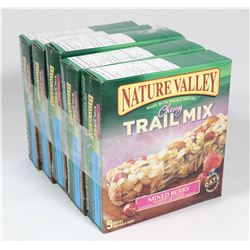 5 BOXES OF MIXED BERRY NATURE VALLEY GRANOLA BARS.