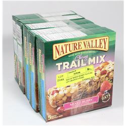 5 BOXES OF MIXED BERRY NATURE VALLEY GRANOLA BARS.