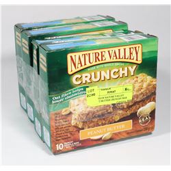 4 BOXES OF NATURE VALLEY PEANUT BUTTER CRUNCHY BAR