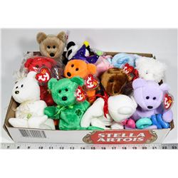 DOZEN RETIRED TY BEANIE BEARS