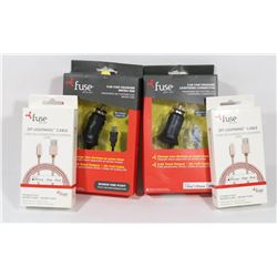 BAG OF FUSE PLUS YOU CAR CHARGERS 1 FOR IPHONE