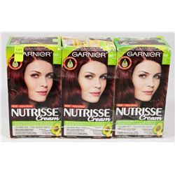 LOT OF 3 GARNIER HAIR COLOUR