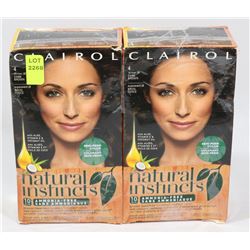 TWO BOXES OF CLAIROL NATURAL INSTINCTS HAIR COLOUR
