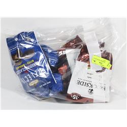 BAG OF BROOKSIDE AND DELECTO CHOCOLATES.